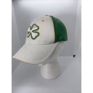 Notre Dame Fighting Irish Zephyr Z-Fit Hat Cap Mens M/L White Green Shamrock VTG